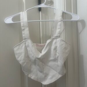 White crop top medium